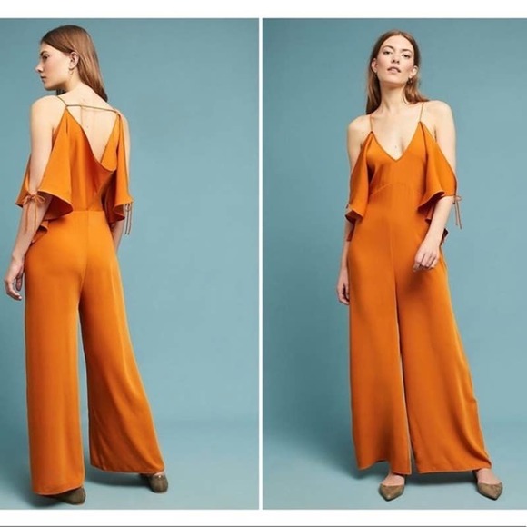 Anthropologie ELLIATT Aurelia Cold Open Shoulder Jumpsuit Pants NWT Size Small - Picture 1 of 7